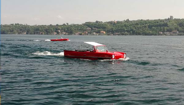 The Feast of the Assumption on Lake Garda - Vintage Cars on water